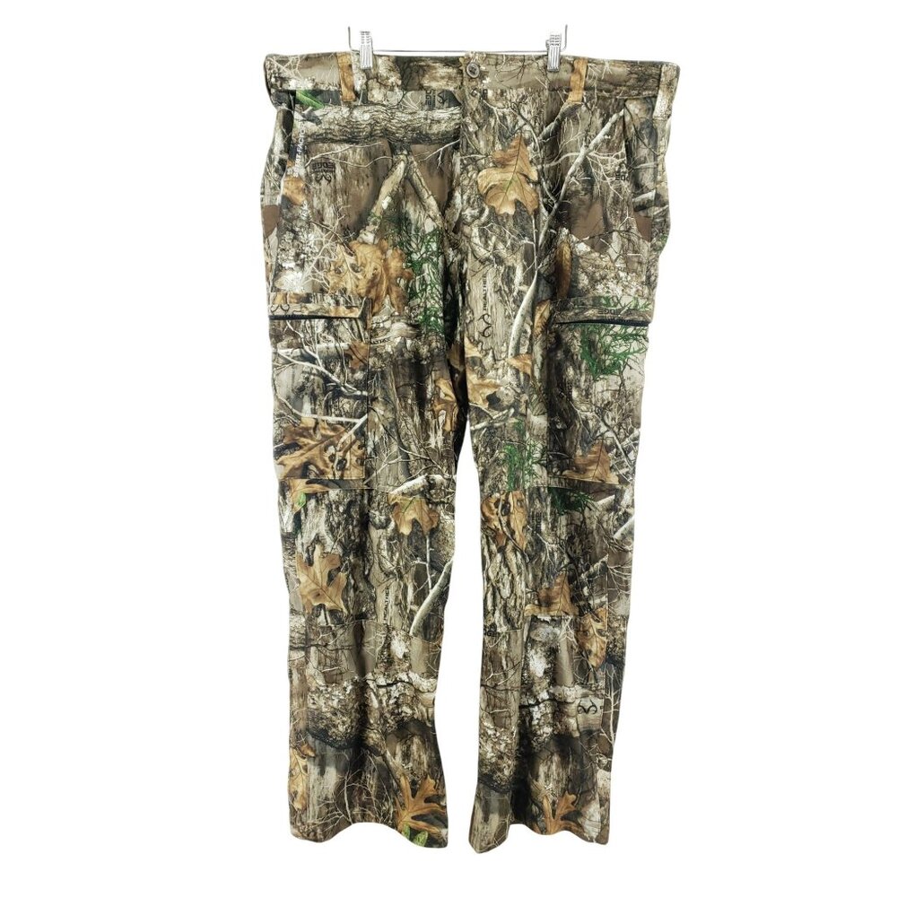Realtree Edge Hunting Pants Tricot Water Wind Proof Mens 2XL Camouflage